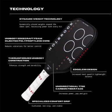 Holbrook Aero T Carbon Fiber 14mm Pickleball Paddle