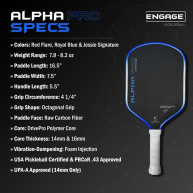 Engage Pursuit Alpha Pro 16mm Pickleball Paddle