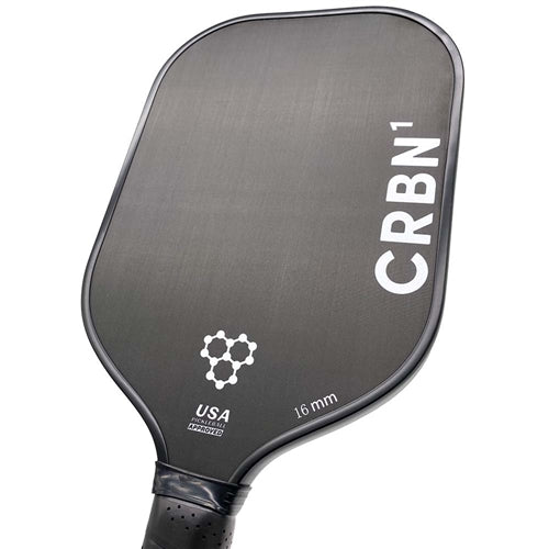 CRBN-1 Carbon Fiber Middleweight Paddle offering an all-black design and high quality textured T700 carbon fiber face for improved control
