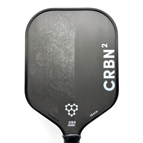 CRBN Pickleball Paddle Eraser measures two inches by two inches by one inch in size