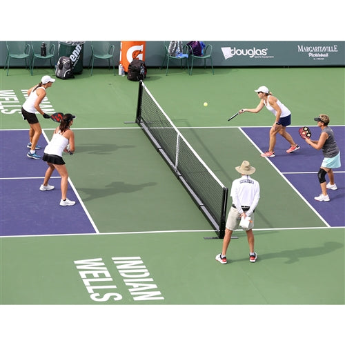 Douglas Premier Pickleball Net is designed to be used just like a permanent net but without the permanent installation.