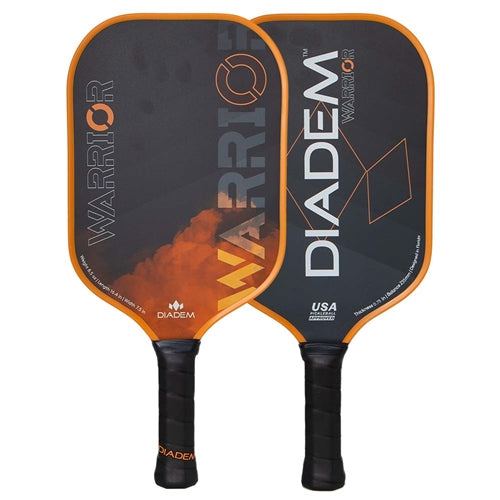 Diadem Warrior Pickleball Paddle is available in a red, teal, or orange, 2-sided design, and is so far the thickest paddle ever produced by a major manufacturer.