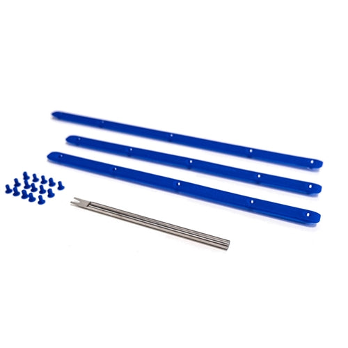 Diadem Edge Guard Kit for Icon consists of 3 pieces and 15 pins to hold them in place. Available in teal, pink, black, red, or white.
