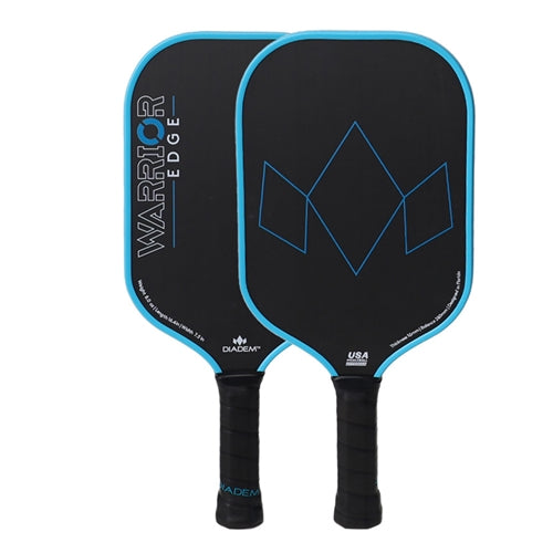 Diadem Warrior Edge Classic, 2-sided blue and black design with an etched graphic face and thick polymer core measuring 16mm.