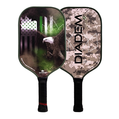 Diadem Warrior Edge First Responders Bundle featuring three Diadem Warrior Edge First Responder Series Pickleball Paddles in colors green, blue, and red