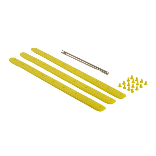 Diadem Icon V2 Paddle Edge Guard Kit including three rubber bumpers, 16 pins, and installation tool. Available in 7 colors.