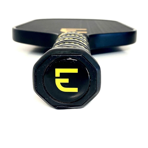 ElectrumModel E Graphite Pickleball Paddle, polymer core and carbon fiber face, available in black only.