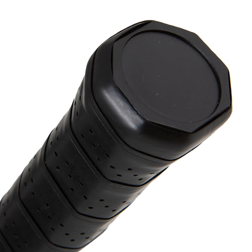 The Omega Evolution Extreme X  Paddle by Engage Pickleball  features the Extreme X name on the front, and solid black background accented by a gradient pattern of dots. Elongated 16.5" shape, in 13mm or 16mm core thickness options.