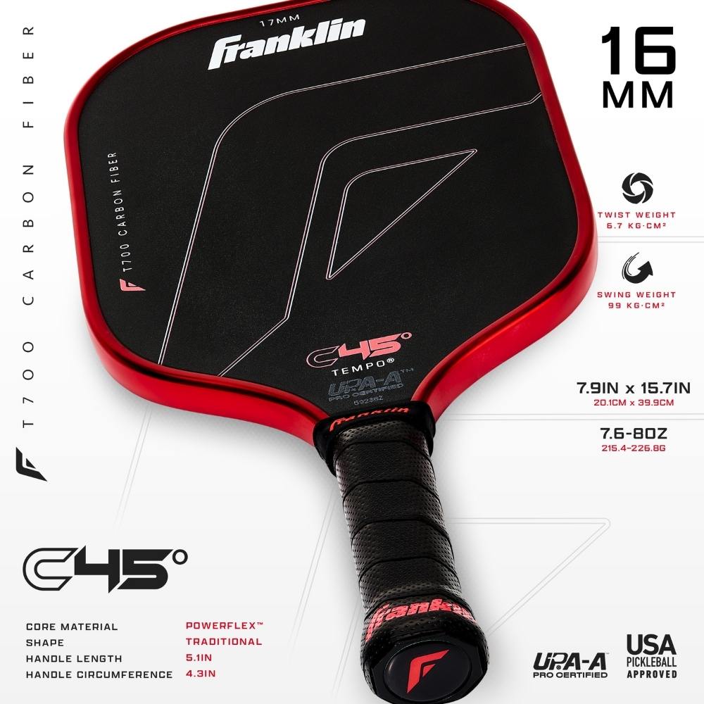 Franklin C45 Tempo 16mm Pickleball Paddle