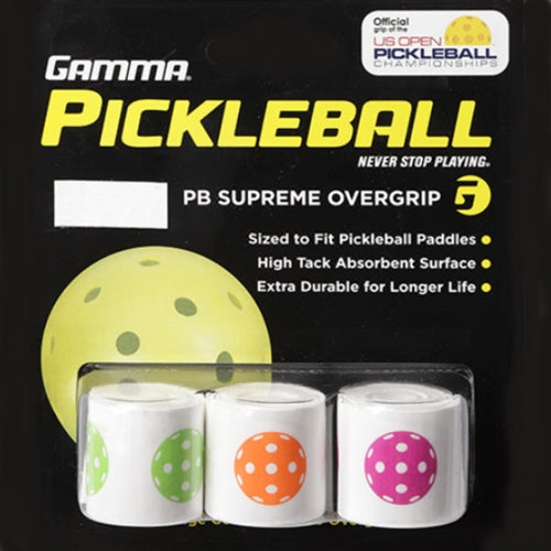 High Tack Pickleball Grip, moisture absorbent.  Chosse from black, white, or neon or fashion mix