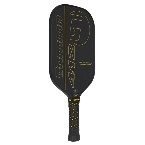 GAMMA 412 Composite paddle features the GAMMA logo and "412" in gold font that pops against a black background
