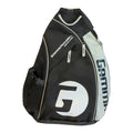 Pickleball Sling Bag by GAMMA available in colors black and white. Featuring multiple pockets and single padded shoulder strap