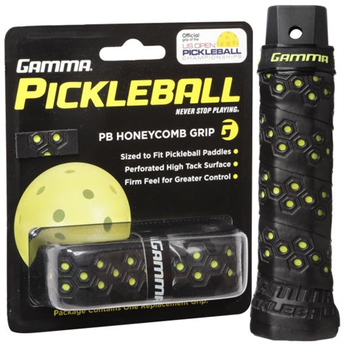Honeycomb Cushion Pickleball Grip by Gamma, choose from blue, red, green or yellow.
