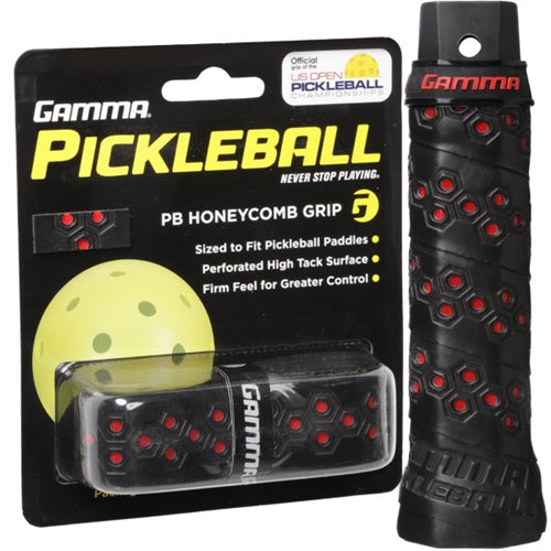 Honeycomb Cushion Pickleball Grip by Gamma, choose from blue, red, green or yellow.