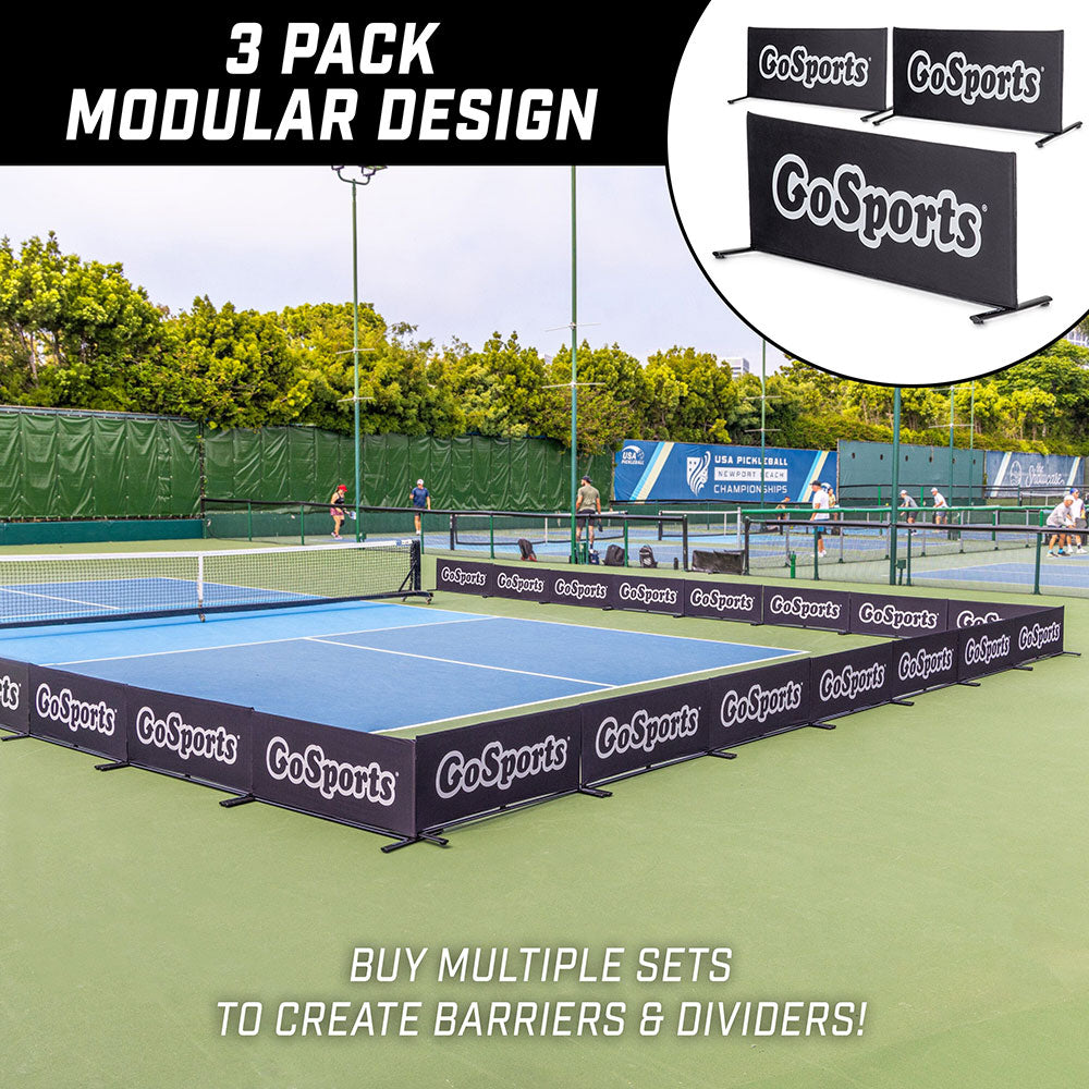 GoSports Pickleball Barrier - 3-Pack
