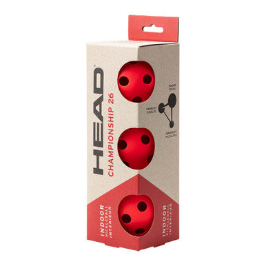 HEAD Championship 26 Indoor Pickleballs - Hot Lava - 3 Pack