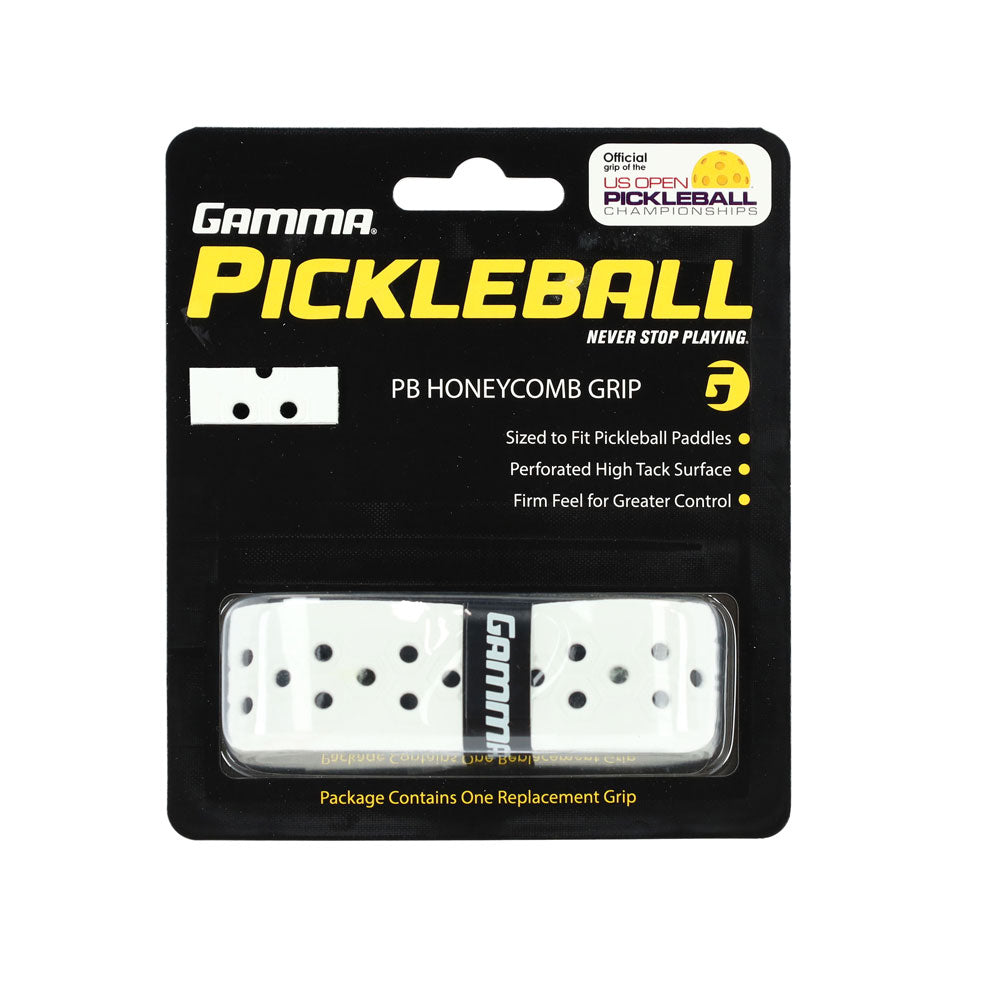 Honeycomb Cushion Pickleball Grip by GAMMA Pickleball in White