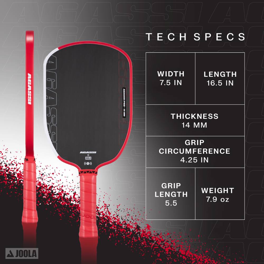 JOOLA Andre Agassi Pro 14mm Pickleball Paddle