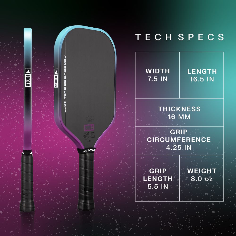 JOOLA Perseus Pro 3S Dual 16mm Pickleball Paddle