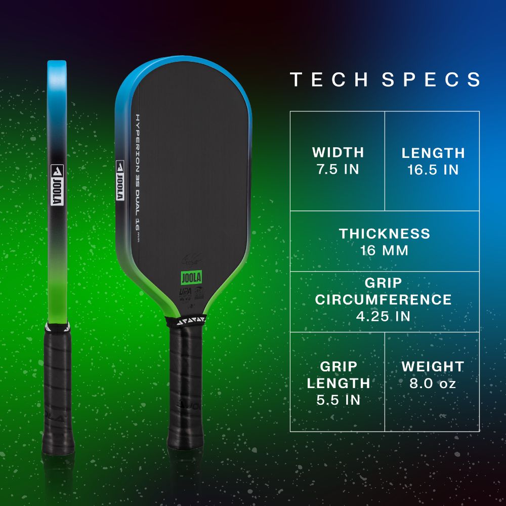 JOOLA Hyperion Pro 3S Dual 16mm Pickleball Paddle