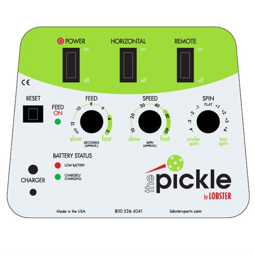 The Pickle Ball Machine by Lobster, practice dinks, lobs and overheads with this ball machine