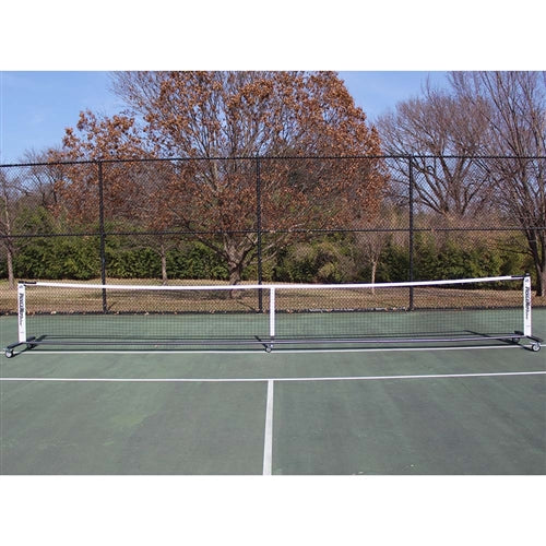 Picklenet Deluxe features heavier frame and wheels to easily move net. Includes frame, net and storage bag with wheels