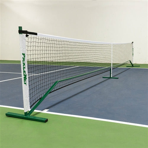 PickleNet Portable Pickleball Net System-New and improved design-Oval posts and improved net support rod. Includes carrying bag.