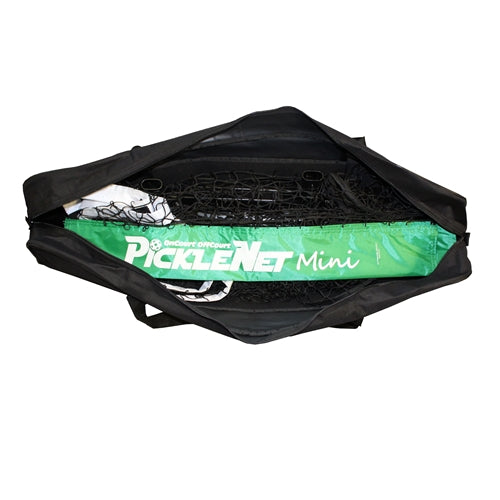 Picklenet Mini-Includes net with velcro fasteners, powder-coated frame and carrying bag.
