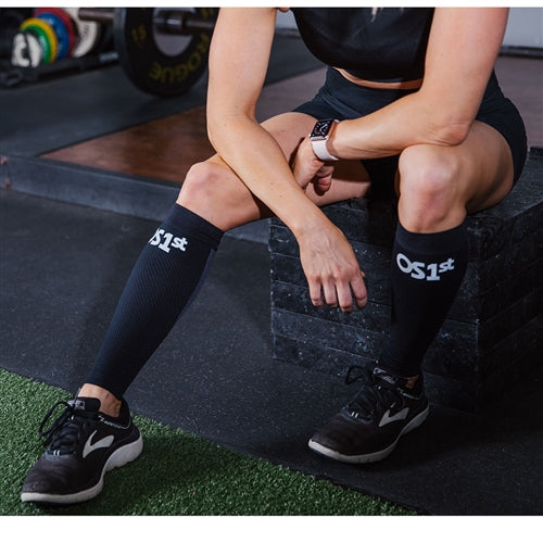 OS1st CS6 Calf Sleeves are available in Black, and in sizes small to extra large.