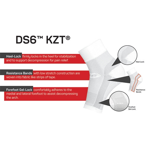 OS1st DS6 Night Time Plantar Fasciitis Treatment Sleeve is available in white only, and sizes small to extra large.