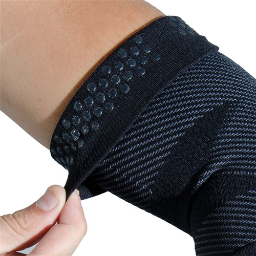 OS1st ES6 Elbow Bracing Support Sleeve is available in black only, and sizes small through extra large.