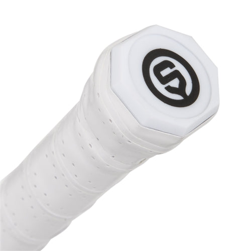 Oneshot Katanashot Carbon Fiber Pickleball Paddle featuring a black paddle background and white Oneshot logo and the Katanashot name down the side. White perforated grip