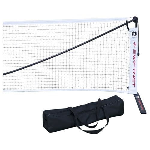 SwiftNet 2.1 Portable Pickleball Net, strong and lightweight. Includes carrying bag.
