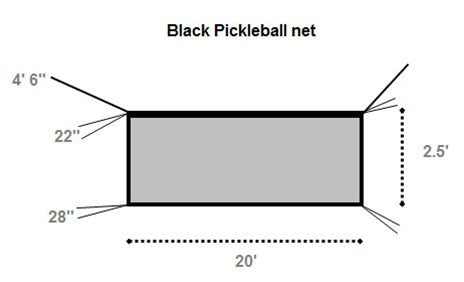 Pickleball Net for Indoor use, black mesh netting with white headband, easily ties to existing standards.