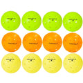 One dozen Dura Outdoor balls in orange, yellow, and neon (four of each color)