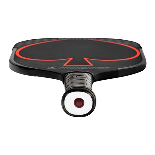 Kinetic Black Ace Pro Carbon Fiber Paddle by ProKennex Pickleball. Featuring an 11 millimeter thick polypropylene honeycomb core and 15.8 inch overall length