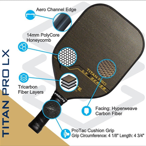 Titan Pro Hyperweave LX Paddle features the PROLITE Hyperweave paddle face and is available in two color options.