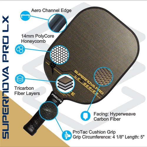 Supernova Pro Hyperweave LX Paddle  features the PROLITE Hyperweave paddle face and is available in two color options.