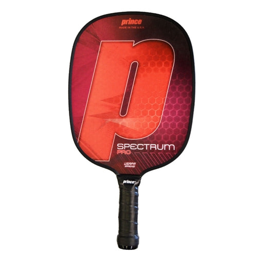 Spectrum Pro Composite Paddle by Prince, choose from two grips, two weights and four colors.
