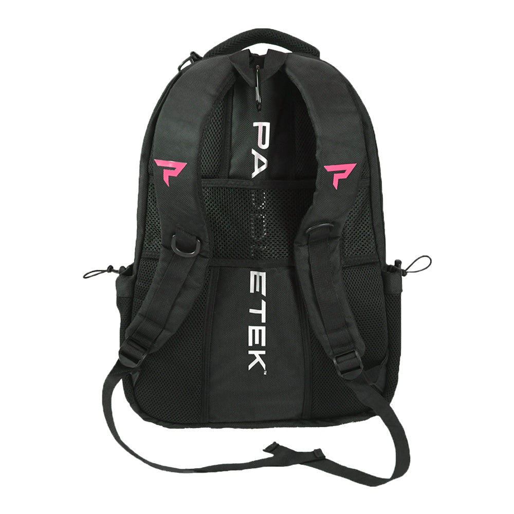 Back view of Paddletek Sport Pickleball Backpack in Pink.