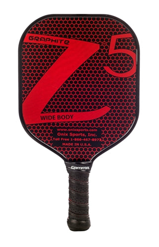 Graphite Z5 Paddle, eye-catching design in eight colors options, black cushion grip