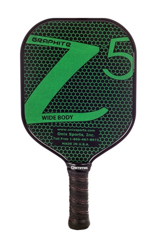 Graphite Z5 Paddle, eye-catching design in eight colors options, black cushion grip