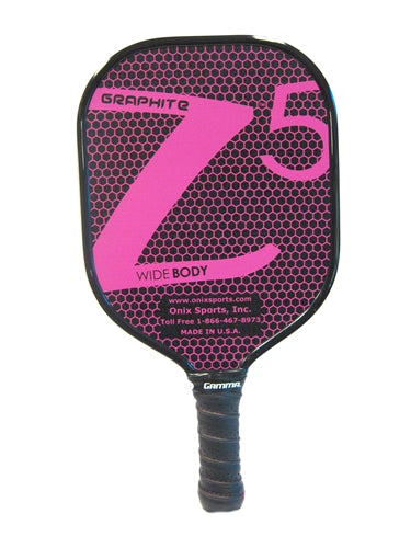 Graphite Z5 Paddle, eye-catching design in eight colors options, black cushion grip