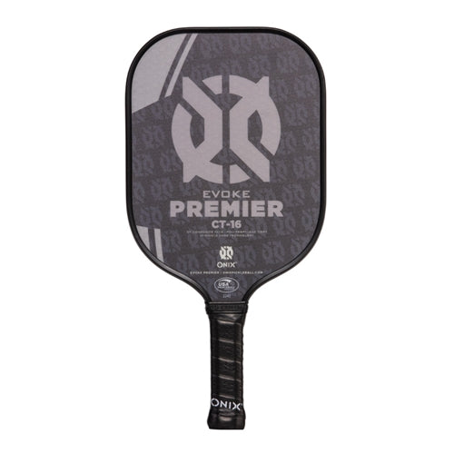 ONIX Evoke Premier CT-16 Composite Pickleball Paddle constructed with a DF composite surface which produces excellent control and spin