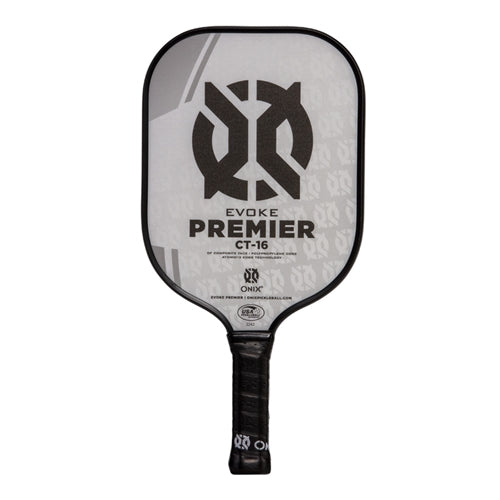 ONIX Evoke Premier CT-16 Composite Pickleball Paddle constructed with a DF composite surface which produces excellent control and spin