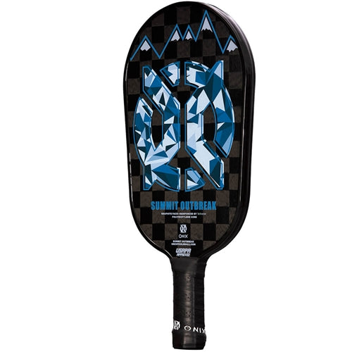 Summit Outbreak Graphite Pickleball Paddle, graphite reinforced face and polymer core. Available in blue.