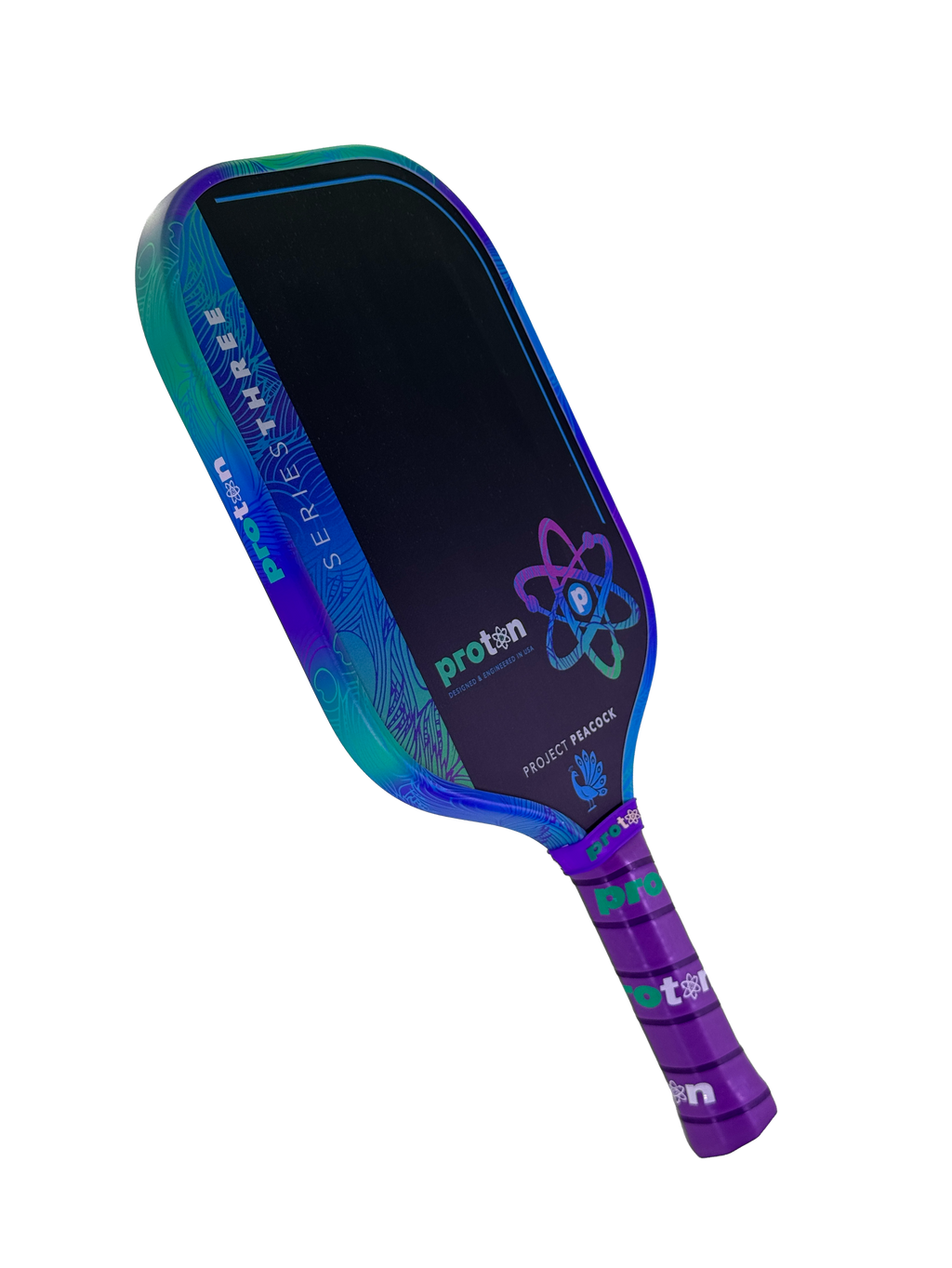 Proton Series Three Project Peacock 15mm Elongated Pickleball Paddle