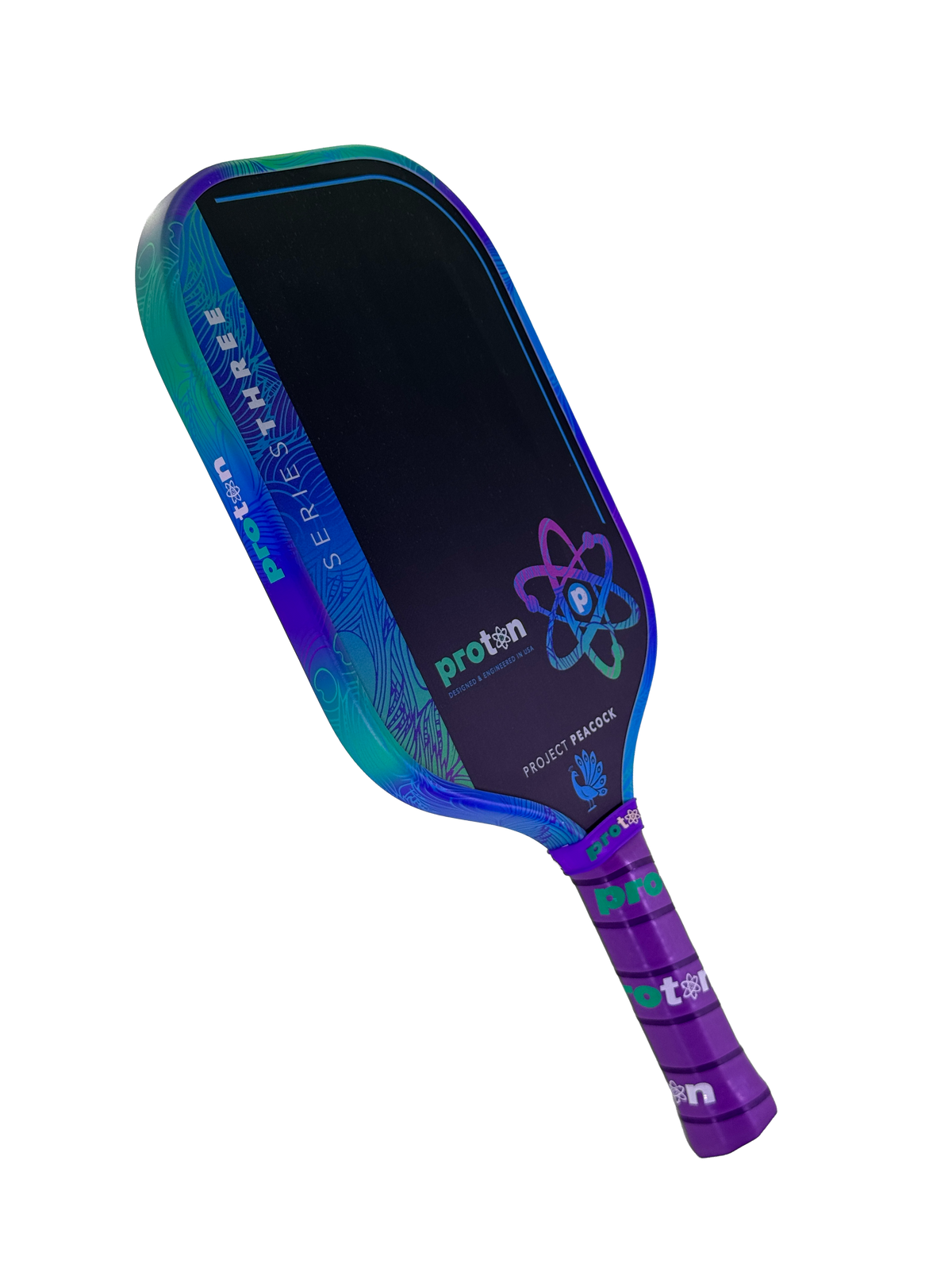 Proton Series Three Project Peacock 15mm Elongated Pickleball Paddle