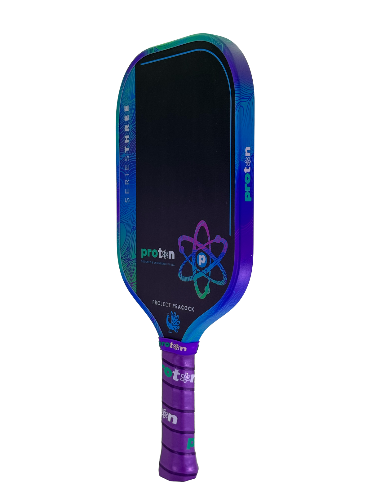 Proton Series Three Project Peacock 15mm Elongated Pickleball Paddle
