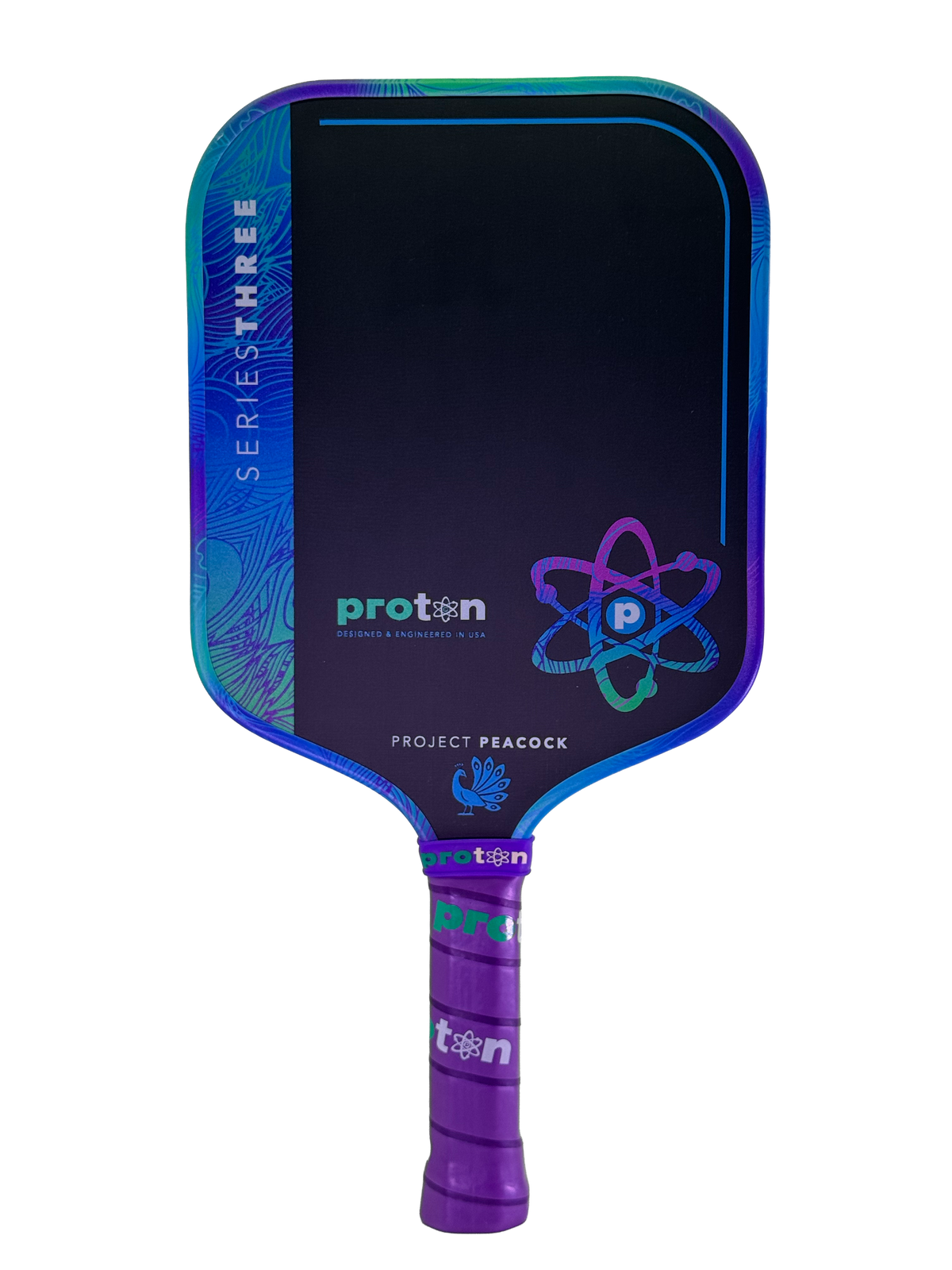 Proton Series Three Project Peacock 13mm Elongated Pickleball Paddle